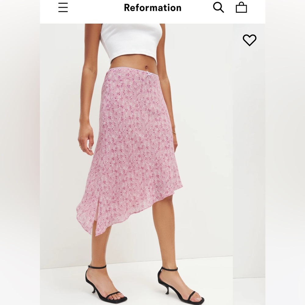 NWT Reformation Baby’s Breath skirt